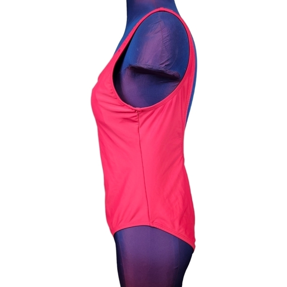 Ninety Nine Hot Pink 1 Piece Pineapple Swimsuit Bathing Suit Size Large Juniors - Picture 3 of 8